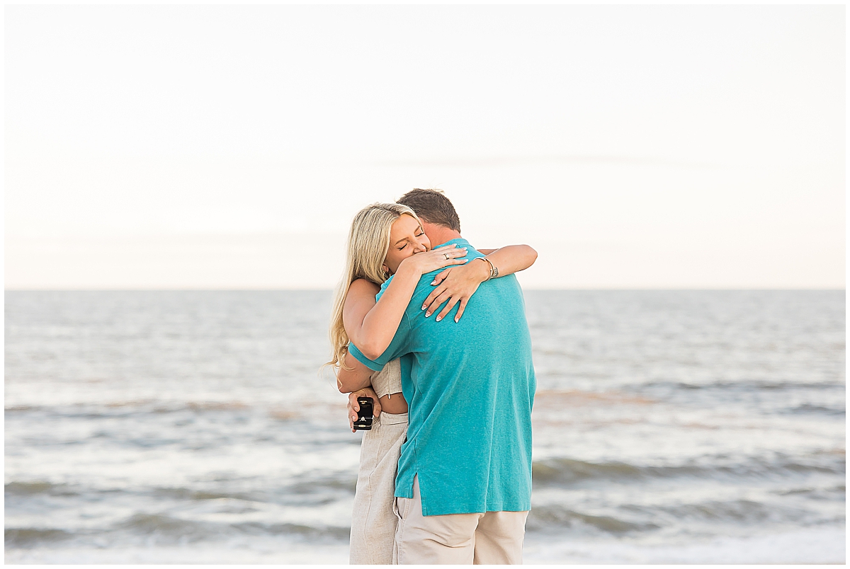 Engagement photos at the beach in south carolina by Janice Jones Photography